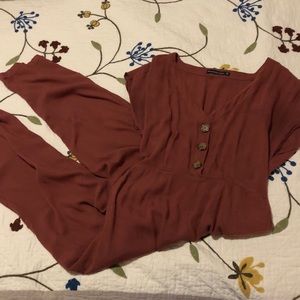 Abercrombie short sleeve jumpsuit
